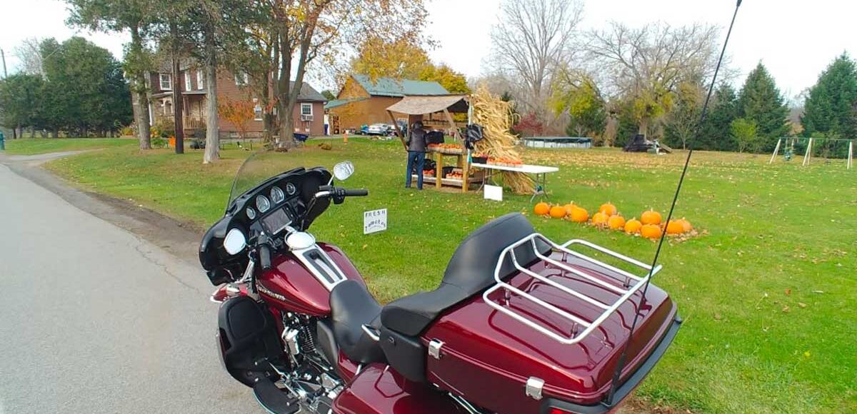 motorcycle in autumn