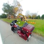 motorcycle in autumn