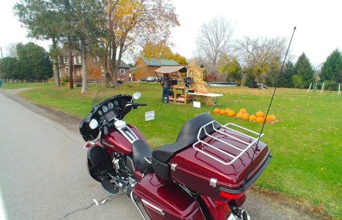 motorcycle in autumn