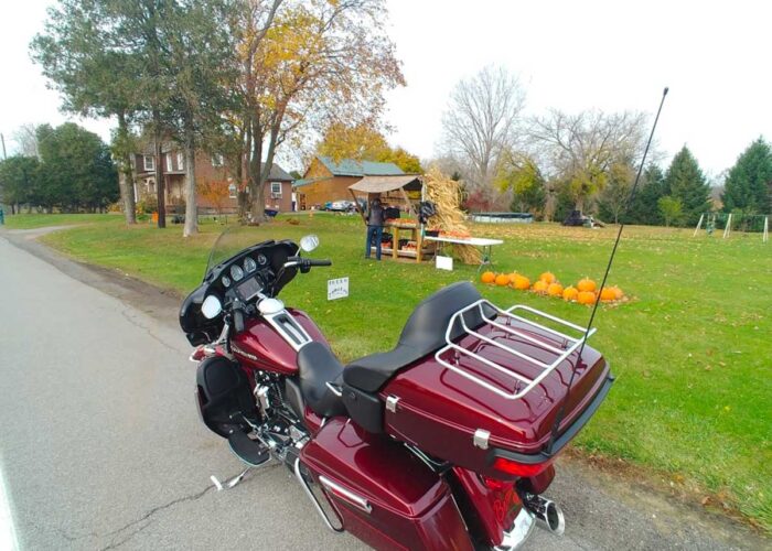 motorcycle in autumn