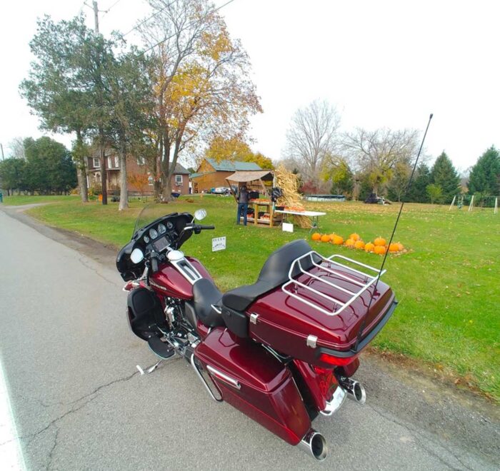 motorcycle in autumn