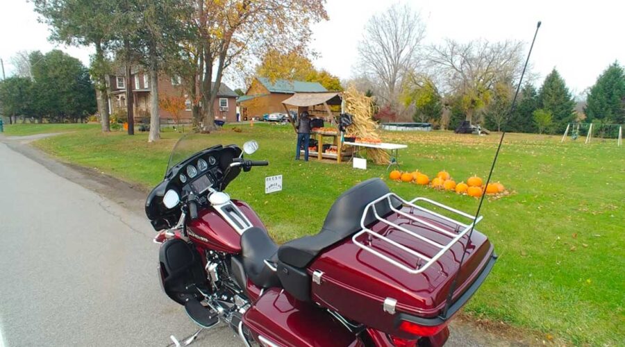 motorcycle in autumn