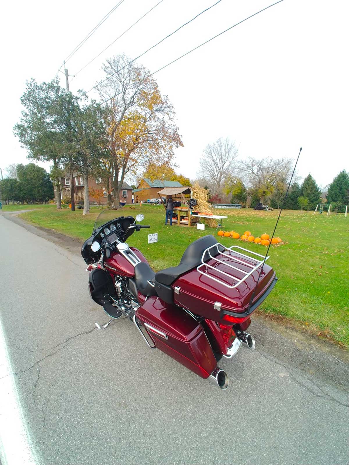 motorcycle in autumn